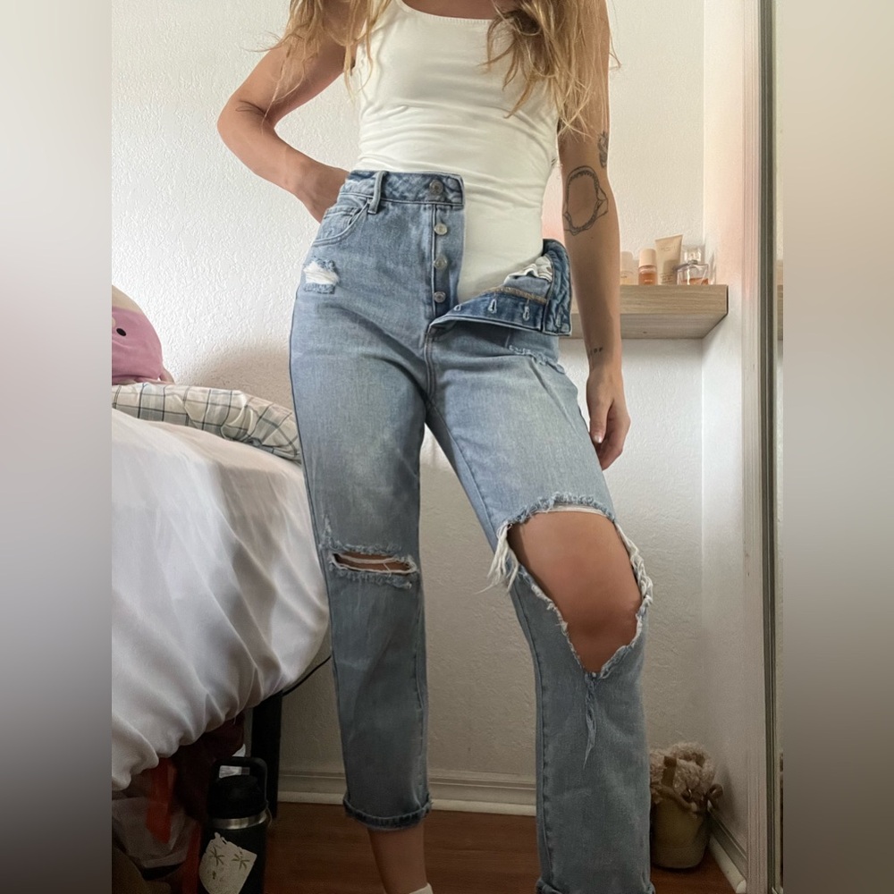 PacSun Light Blue Distressed Boyfriend Jeans